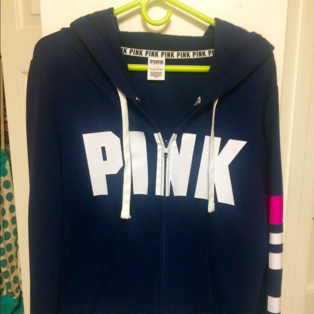 VS Pink Full Zip Hoodie L